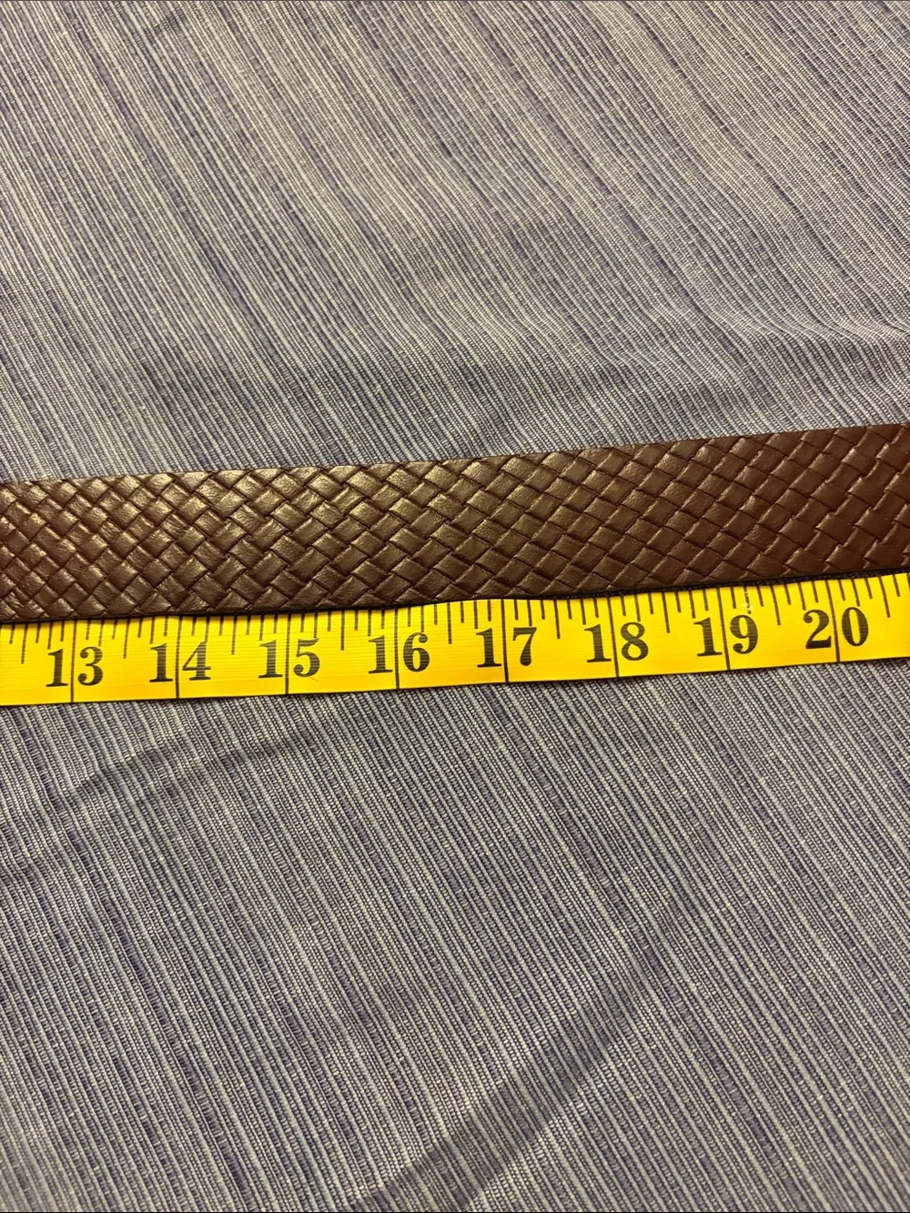 Brown Woven Leather Women’s Belt